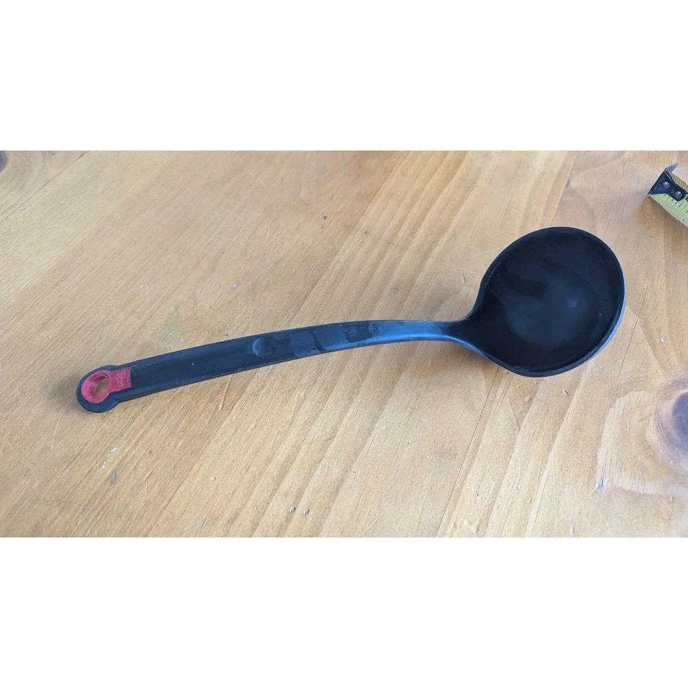 GoodCook Black Nylon Soup Ladle‎ Red Hanging Loop Non-Stick Safe 11.5 Inch